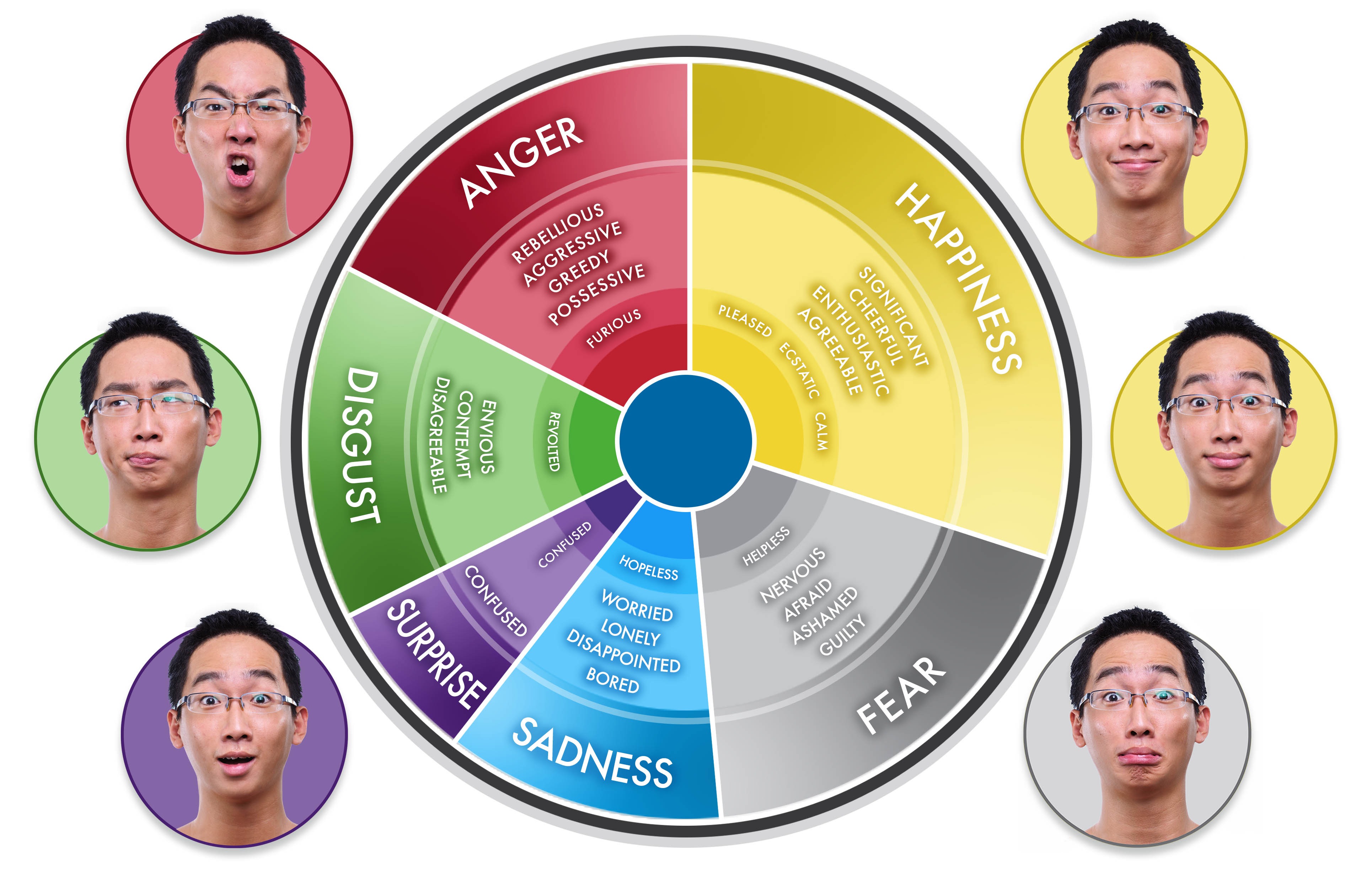 color wheel showing how emotions affect shopper behavior