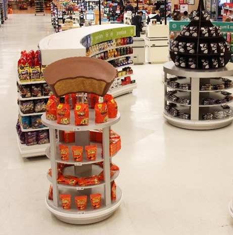 Reese's chocolate in-store carousel display