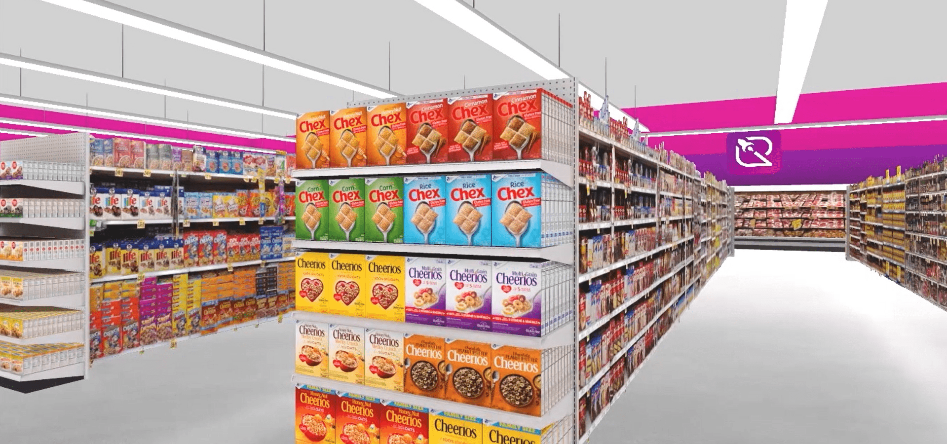3D rendering of a grocery store
