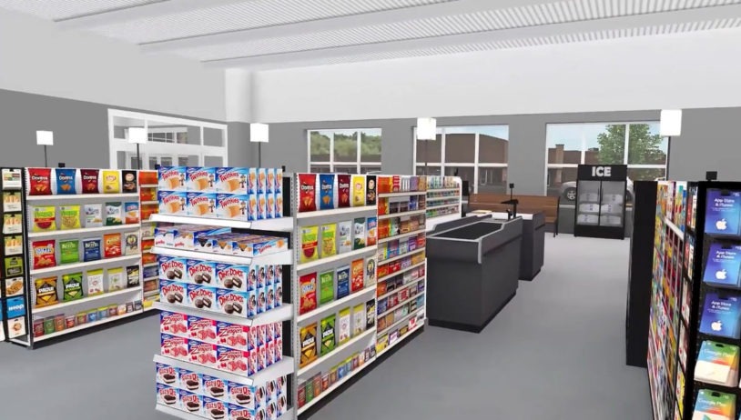 VR rendering of a store checkout
