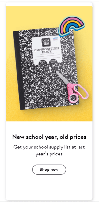 school supplies at last year's prices